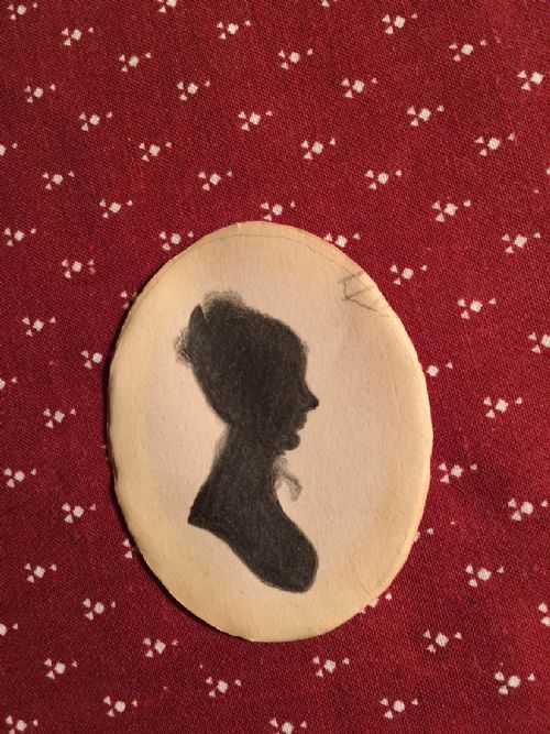 MINIATURE SILHOUETTE OF A VICTORIAN LADY - ADDITIONAL PHOTO 2