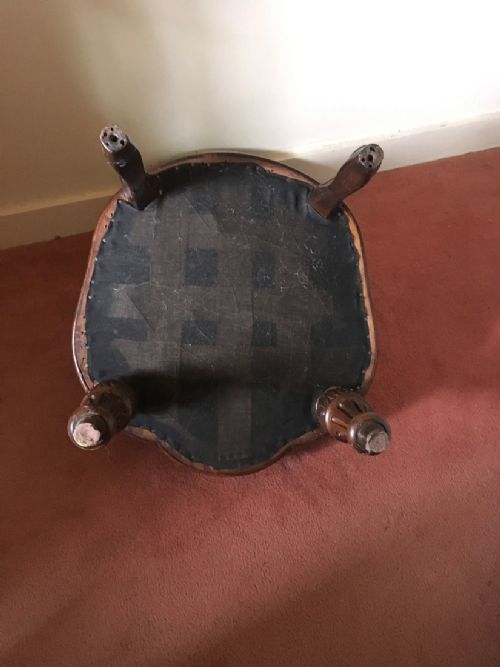 VICTORIAN MAHOGANY UPHOLSTERED NURSING CHAIR - ADDITIONAL PHOTO 5