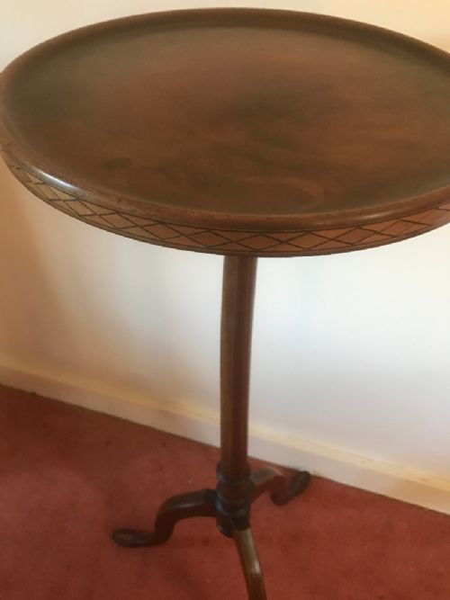 VICTORIAN INLAID MAHOGANY CIRCULAR PLANT STAND - ADDITIONAL PHOTO 3