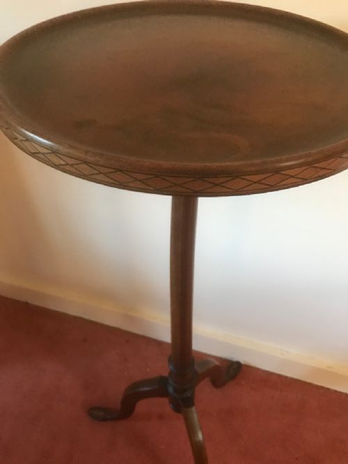VICTORIAN INLAID MAHOGANY CIRCULAR PLANT STAND - ADDITIONAL PHOTO 4