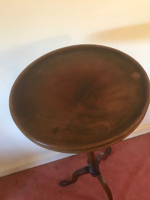 VICTORIAN INLAID MAHOGANY CIRCULAR PLANT STAND - ADDITIONAL PHOTO 5
