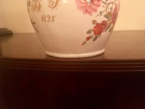 ANTIQUE LATE GEORGIAN 1825 PEARLWARE FLOWERED JUG - ADDITIONAL PHOTO 8