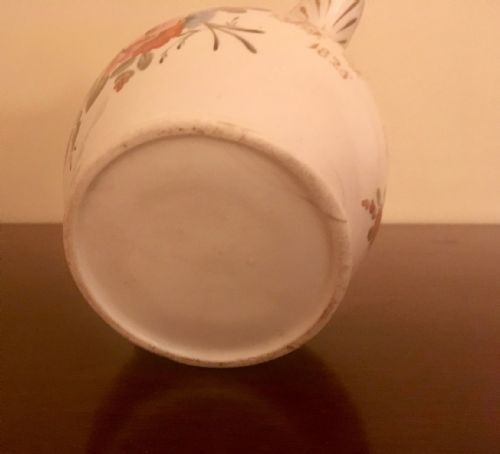 ANTIQUE LATE GEORGIAN 1825 PEARLWARE FLOWERED JUG - ADDITIONAL PHOTO 9