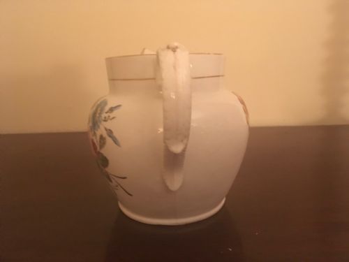 ANTIQUE LATE GEORGIAN 1825 PEARLWARE FLOWERED JUG - ADDITIONAL PHOTO 10