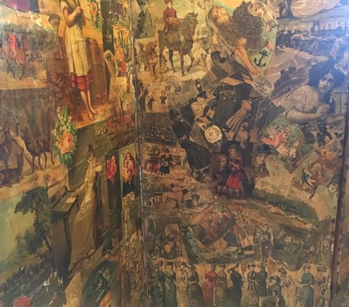 fig 1. Reversible Victorian Decoupage Screen