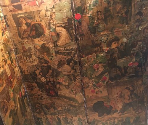 fig 3. Reversible Victorian Decoupage Screen