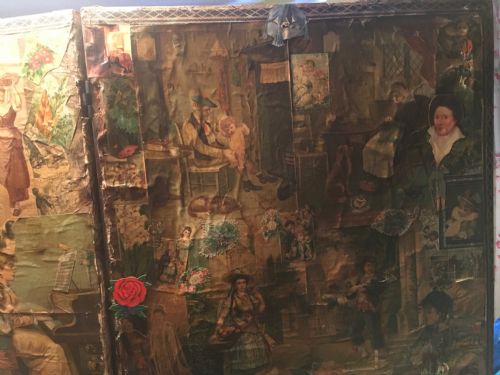fig 4. Reversible Victorian Decoupage Screen