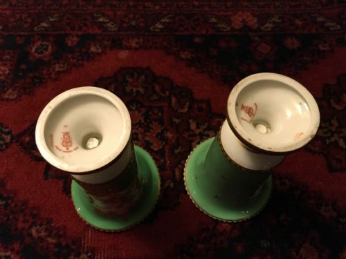 PAIR OF ANTIQUE ROYAL CROWN DERBY VASES - ADDITIONAL PHOTO 2