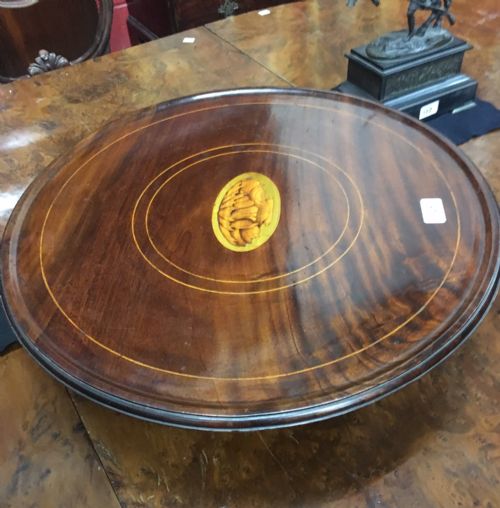 LAZY SUSAN GEORGE III MAHOGANY - ADDITIONAL PHOTO 2