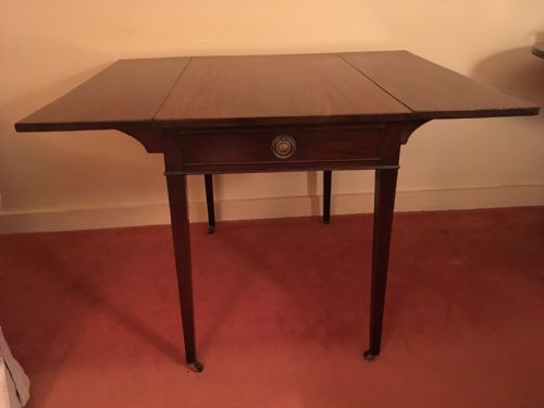 victorian mahogany pembroke dropleaf dining occasional table - CATEGORY: ANTIQUE TABLES - DATED VICTORIAN