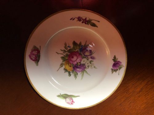 1820 BLOOR DERBY DESSERT PLATE WITH FLOWERS - ADDITIONAL PHOTO 1