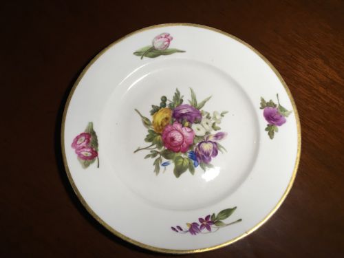 1820 BLOOR DERBY DESSERT PLATE WITH FLOWERS - ADDITIONAL PHOTO 4