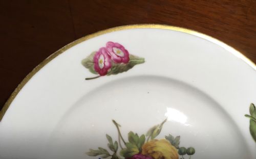 1820 BLOOR DERBY DESSERT PLATE WITH FLOWERS - ADDITIONAL PHOTO 7