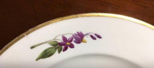 1820 BLOOR DERBY DESSERT PLATE WITH FLOWERS - ADDITIONAL PHOTO 8