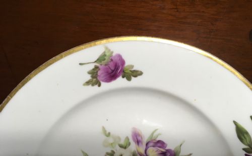 1820 BLOOR DERBY DESSERT PLATE WITH FLOWERS - ADDITIONAL PHOTO 9