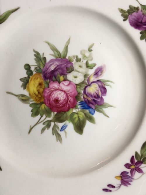 1820 BLOOR DERBY DESSERT PLATE WITH FLOWERS - ADDITIONAL PHOTO 10