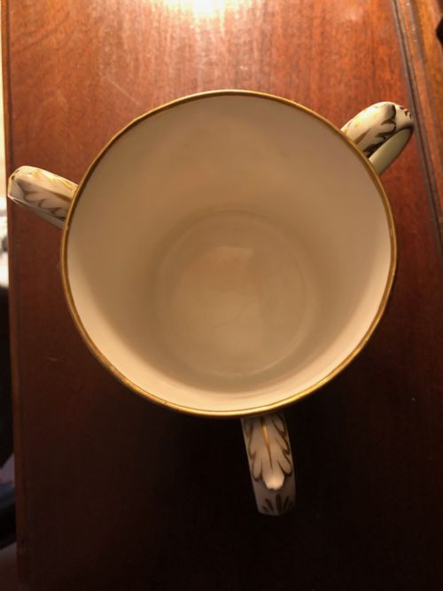 VERY BEAUTIFUL AND VERY RARE 1820 DERBY PORCELAIN LOVING CUP - ADDITIONAL PHOTO 2