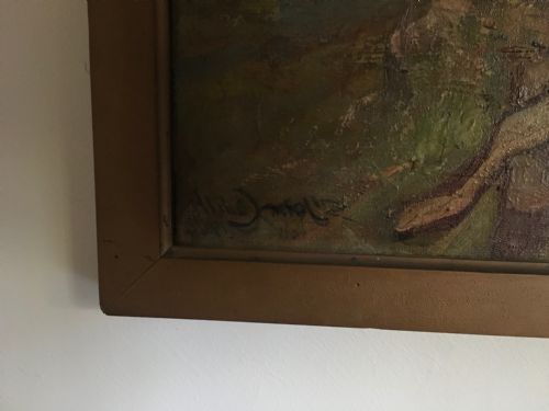 fig 2. GOATS BY FLORENCE ST JOHN CADELL, OIL PAINTING