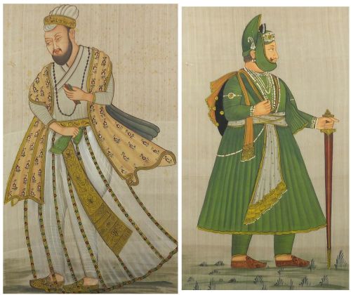 two indian mughal princes - CATEGORY: ANTIQUE ART - DATED EDWARDIAN