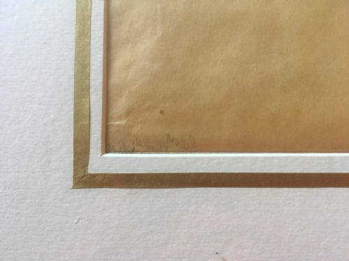 SILVIA BAKER HAY SEATED LION FRAMED PENCIL DRAWING - ADDITIONAL PHOTO 2