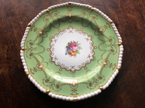 royal crown derby hand painted display plate with floral decoration 1 - CATEGORY: ANTIQUE PLATES - DATED VICTORIAN