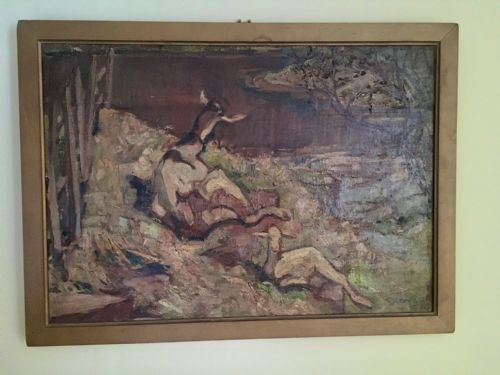 Goats by Florence St John Cadell, Oil Painting