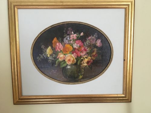 mixed flowers in a vase by mabel marston - CATEGORY: ANTIQUE ART - DATED EDWARDIAN