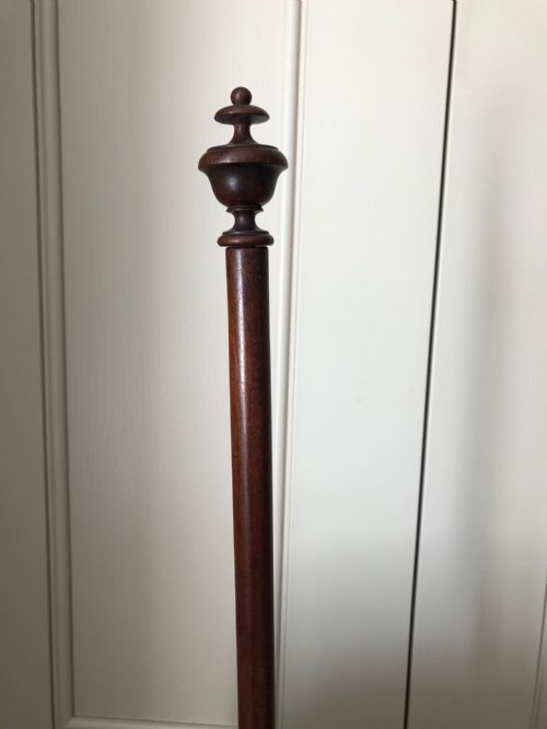 PAIR OF VICTORIAN MAHOGANY POLE SCREENS - ADDITIONAL PHOTO 6