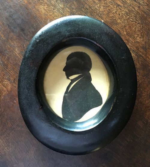 victorian silhouette of elegant gentleman - CATEGORY: ANTIQUE ART - DATED VICTORIAN