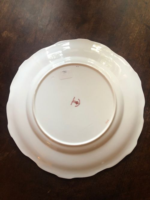 1941 ROYAL CROWN DERBY PLATE HAND PAINTED BY F GARNETT - ADDITIONAL PHOTO 2