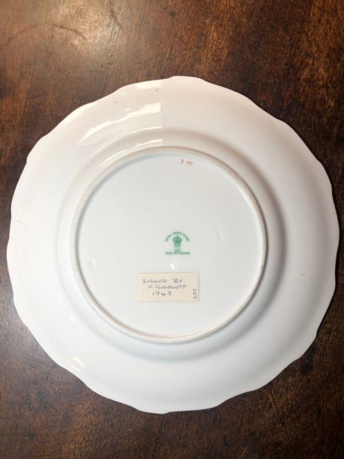 ROYAL CROWN DERBY PLATE PAINTED BY F GARNETT - ADDITIONAL PHOTO 2