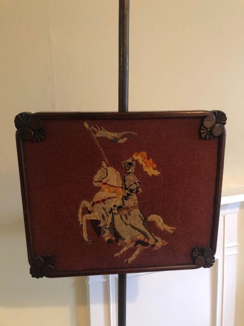 REGENCY MAHOGANY POLE SCREEN - ADDITIONAL PHOTO 1