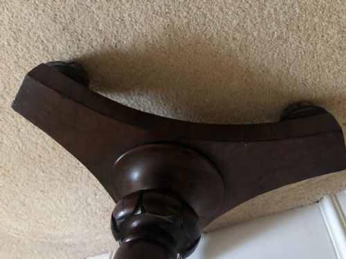 REGENCY MAHOGANY POLE SCREEN - ADDITIONAL PHOTO 2