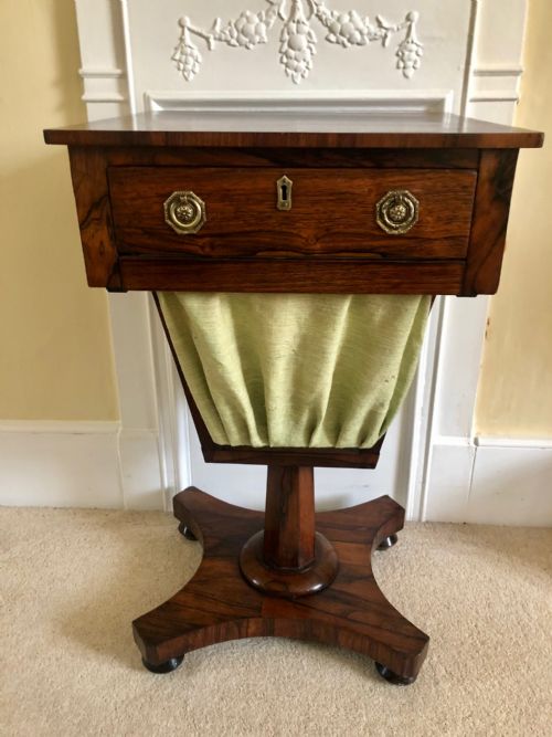 VICTORIAN ROSEWOOD WORK TABLE