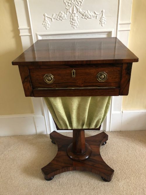 VICTORIAN ROSEWOOD WORK TABLE - ADDITIONAL PHOTO 1