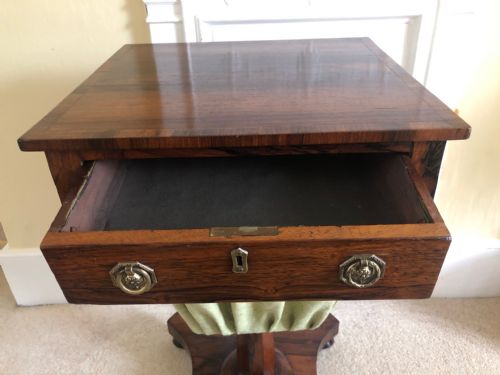 VICTORIAN ROSEWOOD WORK TABLE - ADDITIONAL PHOTO 4
