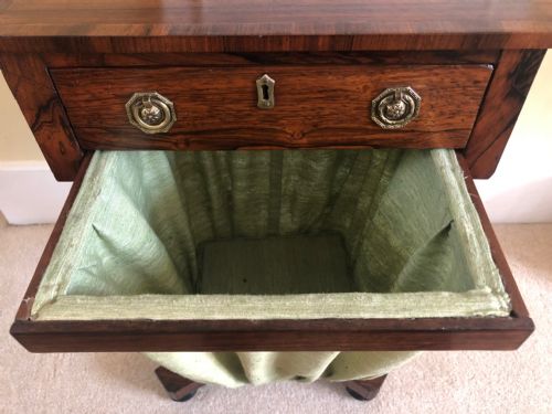 VICTORIAN ROSEWOOD WORK TABLE - ADDITIONAL PHOTO 5