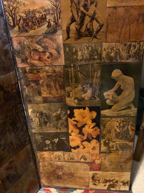LATE VICTORIAN FOLDING DECOUPAGE SCREEN - ADDITIONAL PHOTO 8