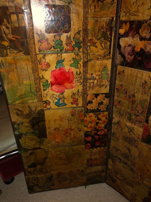 LATE VICTORIAN FOLDING DECOUPAGE SCREEN - ADDITIONAL PHOTO 11