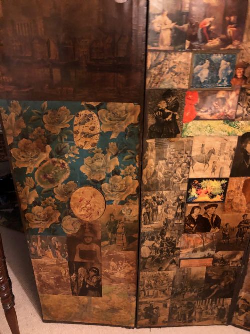 LATE VICTORIAN FOLDING DECOUPAGE SCREEN - ADDITIONAL PHOTO 14