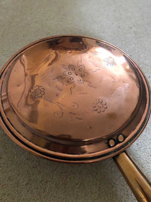 VICTORIAN COPPER WARMING PAN - ADDITIONAL PHOTO 1