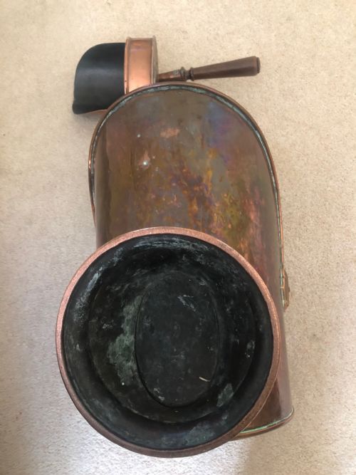 VICTORIAN COPPER COAL SCUTTLE SHOVEL - ADDITIONAL PHOTO 1