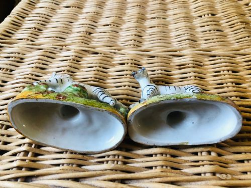 HAND PAINTED PAIR OF STAFFORDSHIRE ZEBRAS - ADDITIONAL PHOTO 2