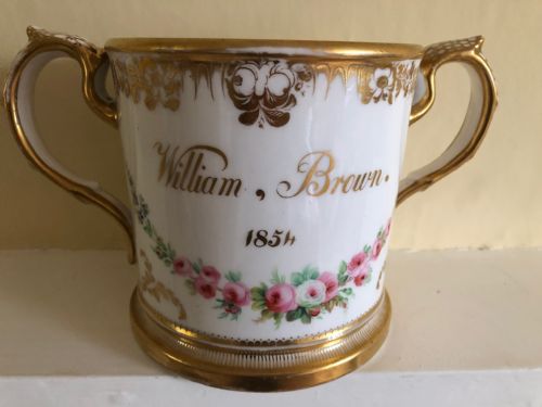 VICTORIAN HAND PAINTED LOVING CUP - ADDITIONAL PHOTO 1