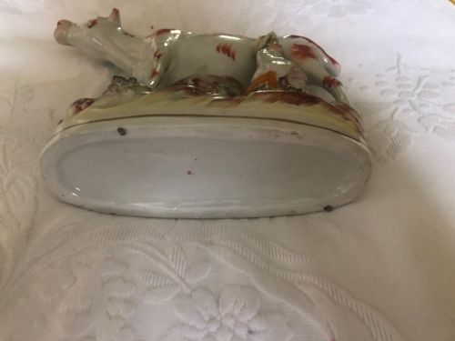 PAIR OF VICTORIAN STAFFORDSHIRE FLAT BACK SPILL HOLDERS - ADDITIONAL PHOTO 1
