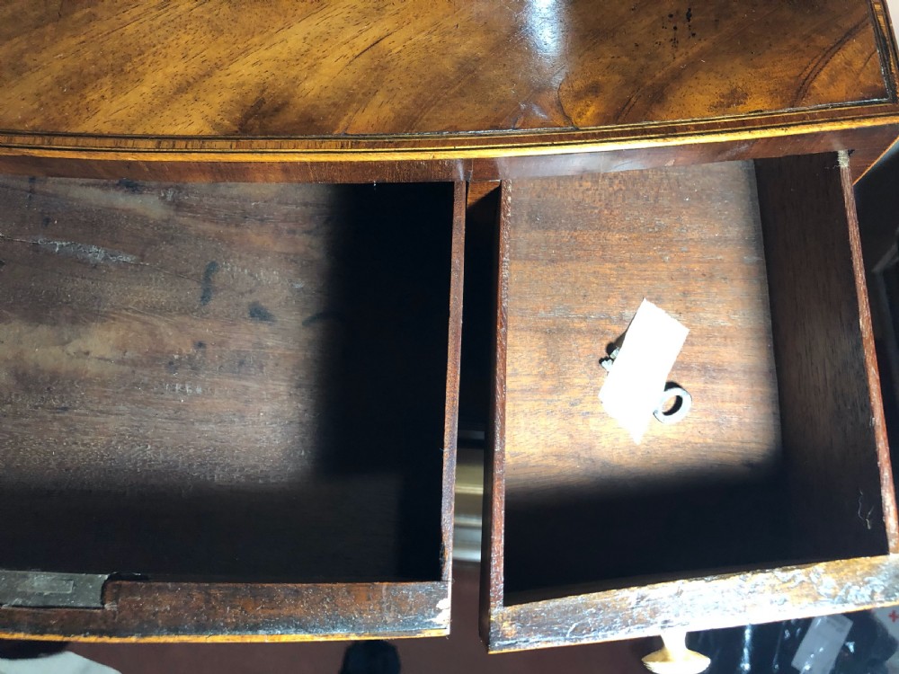 George III Inlaid Mahogany Box Base Toilet Mirror View IV
