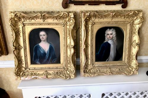 A Pair of 18th Century Oil Portraits of Millington Hayford and His Wife C.1760