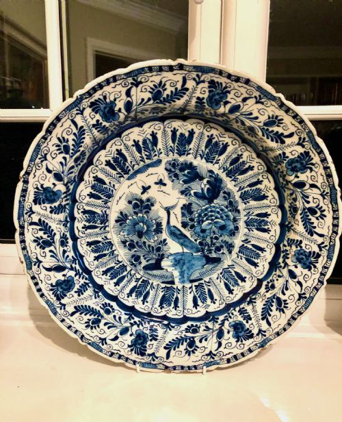 An Antique 18th Century Tin-glazed Dutch Delft Charger C.1780