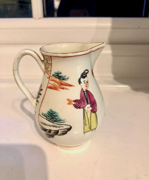 A 1st Period Worcester Polychrome Sparrow Beak Jug C1775