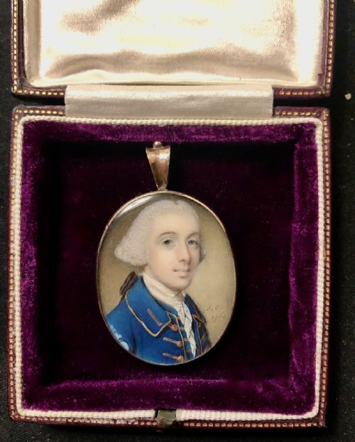 An 18th Century Fine Quality Small Portrait Miniature of a Gentleman by Samuel Collins (1735-1768) - Signed and Dated 1764